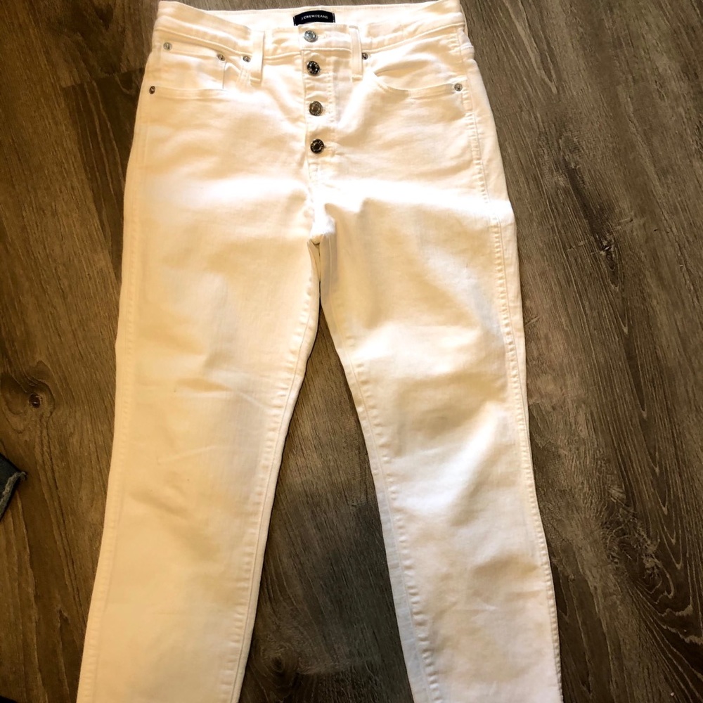 Jcrew white skinny jeans
